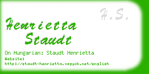 henrietta staudt business card